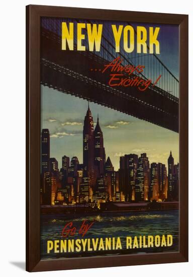 New York by Pennsylvania Railroad-null-Framed Poster