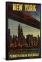 New York by Pennsylvania Railroad-null-Framed Poster