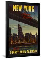 New York by Pennsylvania Railroad-null-Framed Poster