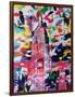 New York Camo-Abstract Graffiti-Framed Giclee Print