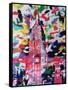 New York Camo-Abstract Graffiti-Framed Stretched Canvas