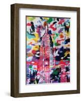 New York Camo-Abstract Graffiti-Framed Giclee Print