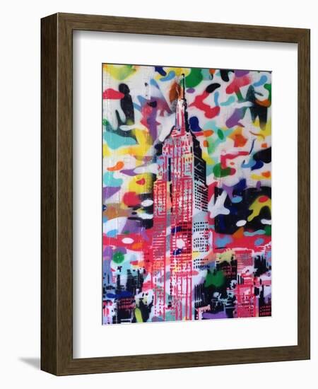 New York Camo-Abstract Graffiti-Framed Giclee Print