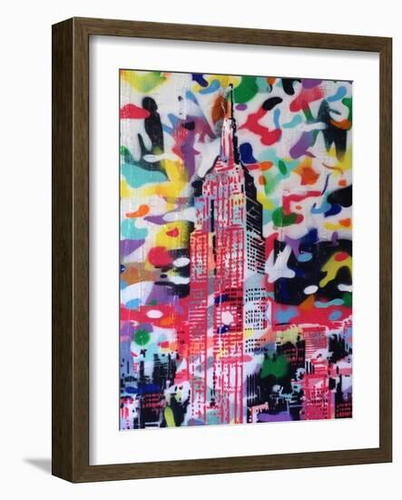 New York Camo-Abstract Graffiti-Framed Giclee Print