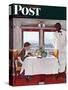 "New York Central Diner" Saturday Evening Post Cover, December 7,1946-Norman Rockwell-Stretched Canvas