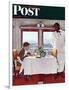 "New York Central Diner" Saturday Evening Post Cover, December 7,1946-Norman Rockwell-Framed Giclee Print