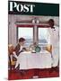 "New York Central Diner" Saturday Evening Post Cover, December 7,1946-Norman Rockwell-Mounted Giclee Print