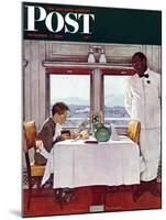 "New York Central Diner" Saturday Evening Post Cover, December 7,1946-Norman Rockwell-Mounted Giclee Print