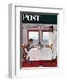 "New York Central Diner" Saturday Evening Post Cover, December 7,1946-Norman Rockwell-Framed Giclee Print