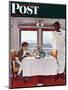 "New York Central Diner" Saturday Evening Post Cover, December 7,1946-Norman Rockwell-Mounted Giclee Print