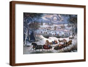 New York: Central Park-Currier & Ives-Framed Giclee Print