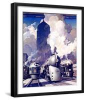 New York, Central Railroad-Leslie Ragan-Framed Giclee Print