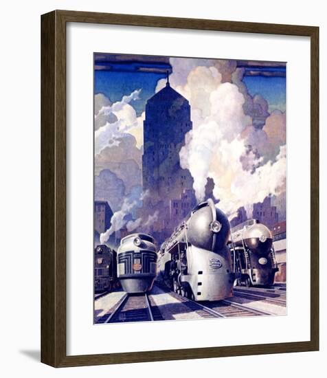 New York, Central Railroad-Leslie Ragan-Framed Giclee Print