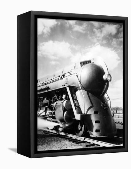 New York Central Streamlined Locomotive-Philip Gendreau-Framed Stretched Canvas