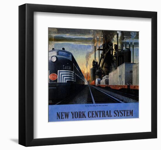 New York Central System, Along the Water Level Route-Leslie Ragan-Framed Art Print