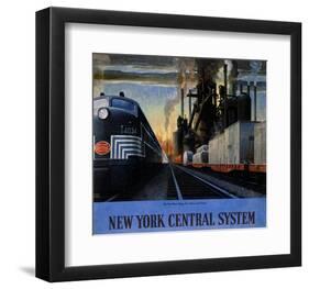 New York Central System, Along the Water Level Route-Leslie Ragan-Framed Art Print