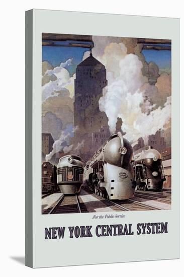 New York Central System-Leslie Ragan-Stretched Canvas