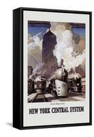 New York Central System-Leslie Ragan-Framed Stretched Canvas