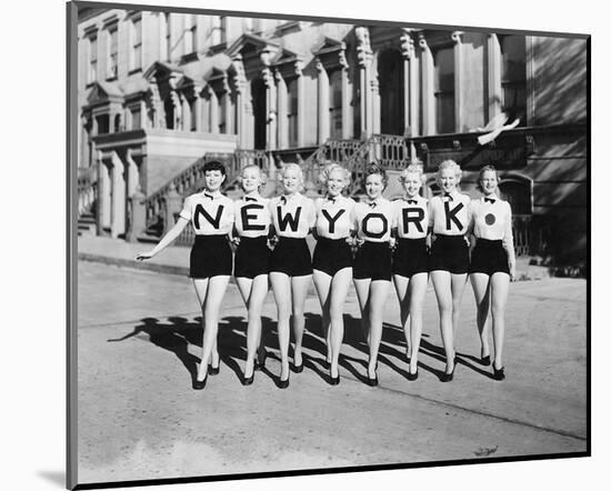 New York Chorus Line Girls-null-Mounted Art Print
