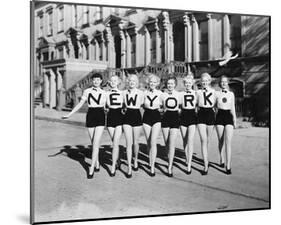 New York Chorus Line Girls-null-Mounted Art Print