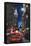 New York - Chrysler Building Street Scene-Martina Bleichner-Framed Stretched Canvas