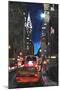 New York - Chrysler Building Street Scene-Martina Bleichner-Mounted Art Print