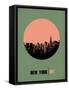 New York Circle Poster 1-NaxArt-Framed Stretched Canvas