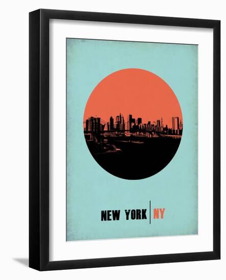 New York Circle Poster 2-NaxArt-Framed Art Print