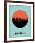 New York Circle Poster 2-NaxArt-Framed Art Print