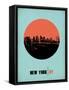 New York Circle Poster 2-NaxArt-Framed Stretched Canvas