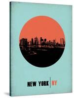 New York Circle Poster 2-NaxArt-Stretched Canvas