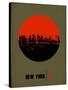 New York Circle Poster 3-NaxArt-Stretched Canvas