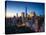 New York City - Amazing Sunrise over Central Park and Upper East Side Manhattan - Birds Eye / Aeria-dellm60-Stretched Canvas