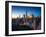 New York City - Amazing Sunrise over Central Park and Upper East Side Manhattan - Birds Eye / Aeria-dellm60-Framed Photographic Print