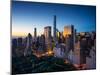 New York City - Amazing Sunrise over Central Park and Upper East Side Manhattan - Birds Eye / Aeria-dellm60-Mounted Photographic Print