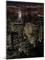 New York City at Night-Felipe Rodriguez-Mounted Photographic Print