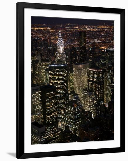 New York City at Night-Felipe Rodriguez-Framed Photographic Print