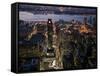 New York City at Night-Felipe Rodriguez-Framed Stretched Canvas