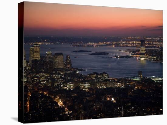 New York City at Night-Felipe Rodriguez-Stretched Canvas