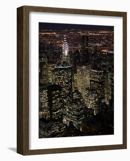 New York City at Night-Felipe Rodriguez-Framed Photographic Print