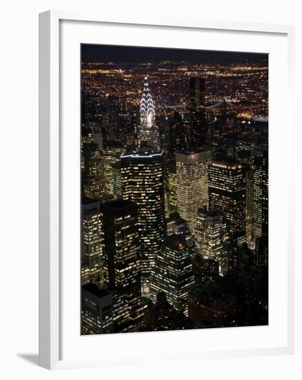 New York City at Night-Felipe Rodriguez-Framed Photographic Print