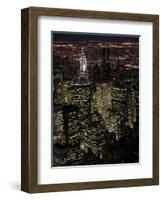 New York City at Night-Felipe Rodriguez-Framed Photographic Print