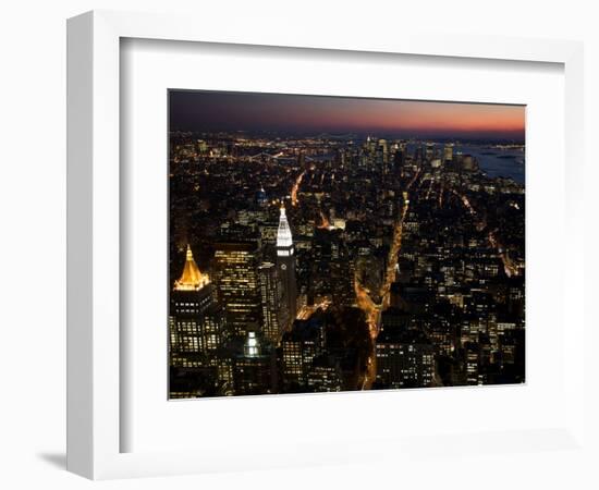 New York City at Night-Felipe Rodriguez-Framed Photographic Print