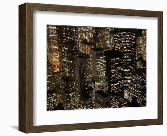 New York City at Night-Felipe Rodriguez-Framed Photographic Print