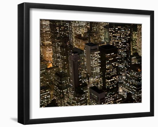 New York City at Night-Felipe Rodriguez-Framed Photographic Print