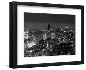 New York City at Night-Bettmann-Framed Photographic Print