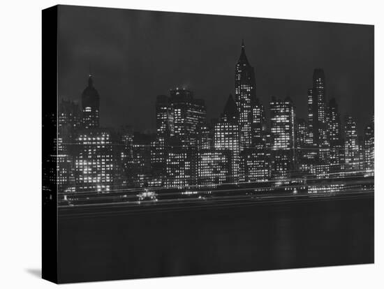 New York City at Night-null-Stretched Canvas