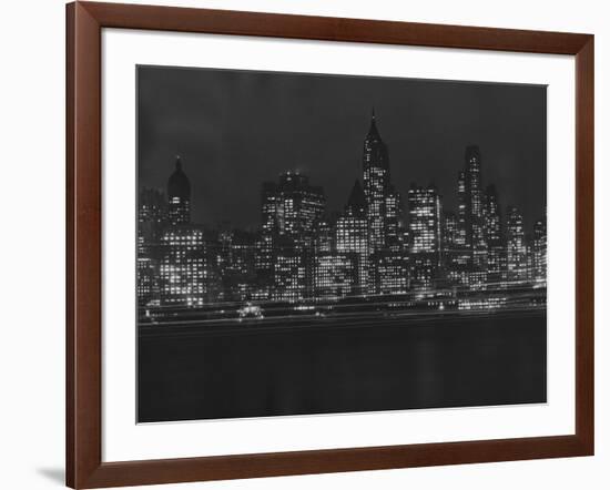 New York City at Night-null-Framed Photo