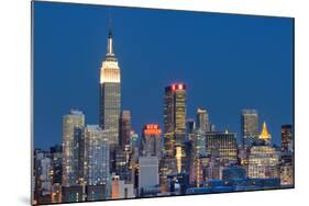 NEW YORK CITY - AUGUST 24: Landmark Buildings including New Yorker Hotel and Empire State Building-SeanPavonePhoto-Mounted Photographic Print