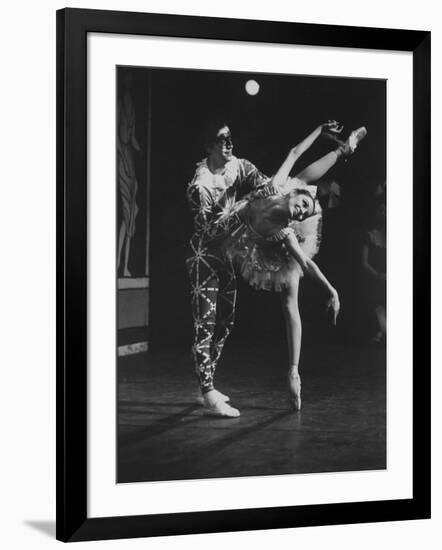 New York City Ballet Company Stars Edward Villella and Patricia Mcbride Performing "Harlequinade"-Bill Eppridge-Framed Premium Photographic Print